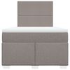 vidaXL Boxspringbett mit Matratze Taupe 120x190 cm Stoff