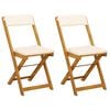 vidaXL Au&szlig;en Bistro-St&uuml;hle 2 pcs Cremewei&szlig; 40 x 53 x 80 cm