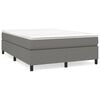 vidaXL Boxspringbettgestell Dunkelgrau 140x200 cm Stoff