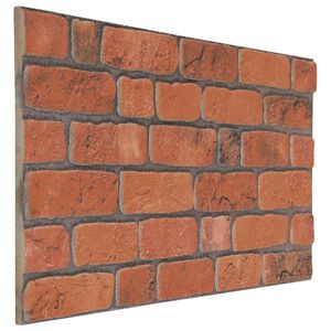 vidaXL Wandpaneele 10 pcs Terrakotta 100 x 50 cm EPS-Schaum