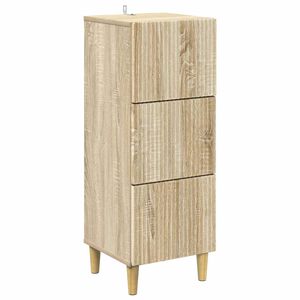 vidaXL Schubladenschrank Sonoma-Eiche 33 x 34,5 x 90 cm Holzwerkstoff