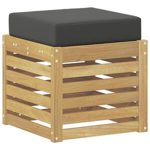 vidaXL Outdoor Hocker Bank Massivholz Akazie Wei&szlig;