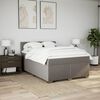 vidaXL Boxspringbett mit Matratze Taupe 160x200 cm Stoff