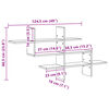 vidaXL Wandregal Wei&szlig; 124,5x18x60,5 cm Holzwerkstoff