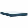 vidaXL Boxspringbett mit Matratze Blau 140x200 cm Samt