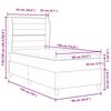 vidaXL Boxspringbett mit Matratze mit Kopfteil Blau 90 x 190 cm Stoff
