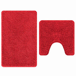 vidaXL Anti-Rutsch Badematten-Set 2 stk. Rot 50 x 50 cm PP
