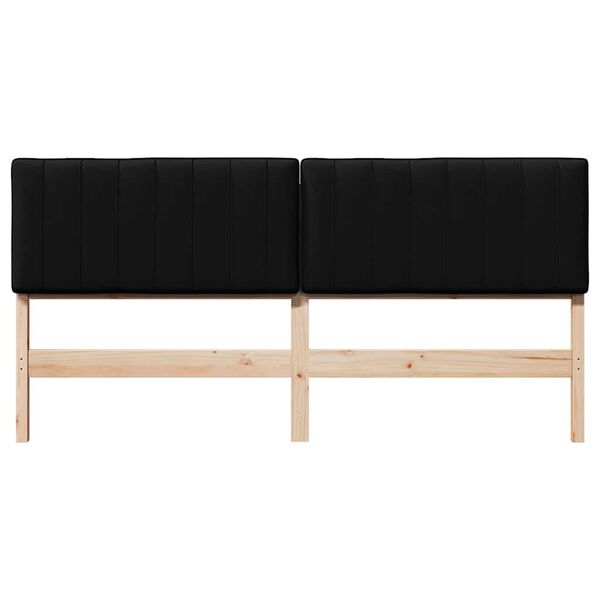 vidaXL Gepolstertes Kopfteil mit Kopfteil Braun und Schwarz 200 cm