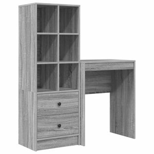 vidaXL Schreibtisch Graues Sonoma 105,5 x 34 x 127 cm 2 stk.