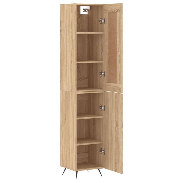 vidaXL Highboard Sonoma-Eiche 34,5x34x180 cm Holzwerkstoff