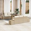 vidaXL Sofa Set mit Kissen 7 pcs Beige und Creme Poly-Rattan