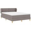 vidaXL Boxspringbett mit Matratze Taupe 140 x 190 cm Stoff