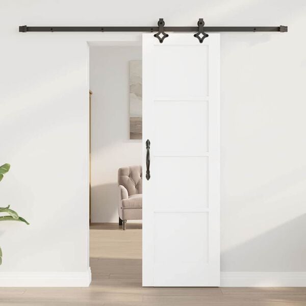 vidaXL Schiebet&uuml;r ORKDAL Wei&szlig; 61 x 198,5 cm Massives Kiefernholz