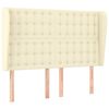 vidaXL Kopfteil mit Ohren Creme 147x23x118/128 cm Kunstleder