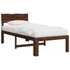 vidaXL Einzelbettgestell mit Kopfteil ROSTOCK Dunkelbraun 75 x 190 cm