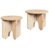 vidaXL Couchtisch 2 pcs Natur Massivholz Kiefer