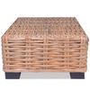 vidaXL Couchtisch Nat&uuml;rliches Rattan 45x45x30 cm