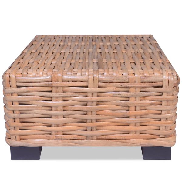 vidaXL Couchtisch Nat&uuml;rliches Rattan 45x45x30 cm