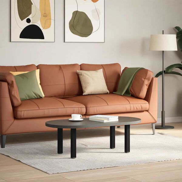 vidaXL Couchtischbeine 4 Stk. Schwarz 42-44 cm Stahl