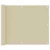 vidaXL Balkon-Sichtschutz Creme 75x300 cm Oxford-Gewebe
