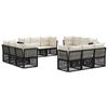 vidaXL Gartensofa-set 12 stk. Schwarz Poly-Rattan