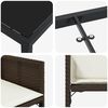 vidaXL Garten Essgruppe 9 pcs Braun Poly-Rattan