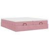 vidaXL Ottoman-Bett mit Matratzen Rosa 160x200 cm Samt
