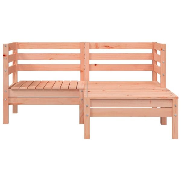 vidaXL Gartensofa 2-Sitzer mit Hocker Massivholz Douglasie