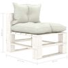 vidaXL 8-tlg. Paletten-Lounge-Set mit Kissen in Beige Holz