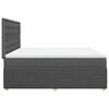 vidaXL Boxspringbett mit Matratze Dunkelgrau 180x200 cm Stoff