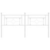 vidaXL Kopfteil Metall Weiß 180 cm