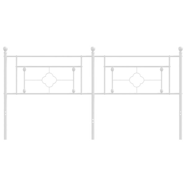 vidaXL Kopfteil Metall Weiß 180 cm