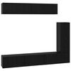 vidaXL TV Cabinet Set 6 stk. 30,5 x 30 x 90 cm Schwarz Eichen-Optik