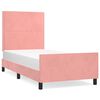 vidaXL Bettgestell mit Kopfteil Rosa 80x200 cm Samt