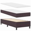 vidaXL Boxspringbett mit Matratze Dunkelbraun 90 x 190 cm Stoff