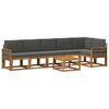 vidaXL Outdoor-Sofagarnitur 7 stk. 6-Sitzer Natur und Anthrazit