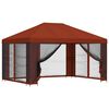 vidaXL Pavillon mit Seitenw&auml;nden 4 x 3 m Terrakotta