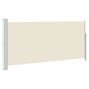 vidaXL Ausziehbare Seitenmarkise 140x314 cm Creme