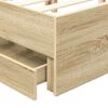 vidaXL Bettrahmen Sonoma-Eiche 200 x 200 cm Ingenieurs Holz