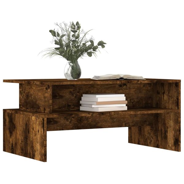 vidaXL Couchtisch Räuchereiche 90x55x42,5 cm Holzwerkstoff