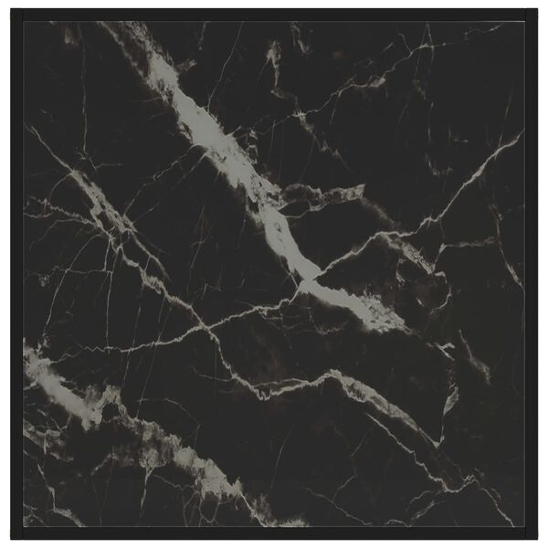 vidaXL Couchtisch Schwarz 80x80x35 cm Hartglas