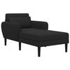 vidaXL Chaiselongue Schwarz Struktur-Samt