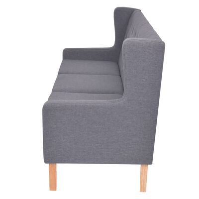vidaXL 3-Sitzer Sofa Stoff Grau