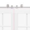 vidaXL Schiebet&uuml;r-Beschlagsatz 200 cm Edelstahl Silbern