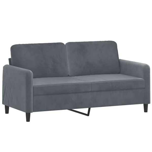 vidaXL 2-Sitzer-Sofa Dunkelgrau 140 cm Samt