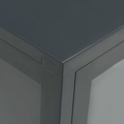 vidaXL Sideboard Anthrazit 75x35x105 cm Stahl und Glas