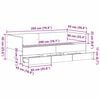 vidaXL Tagesbettgestell mit Schubladen Altholz 90 x 200 cm