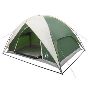 vidaXL Campingzelt mit Regenhaube wasserdicht 4 Personen Gr&uuml;n