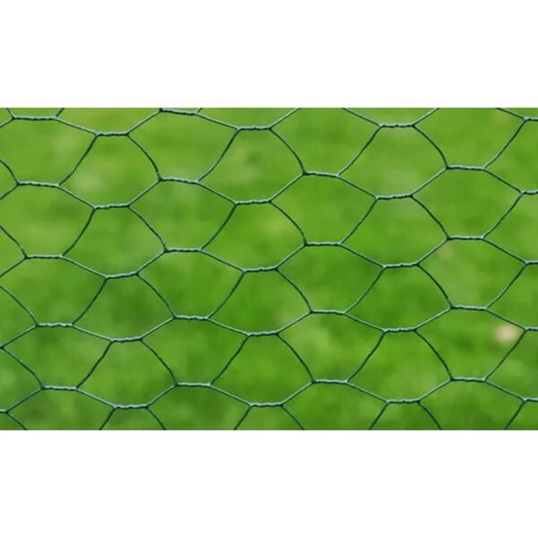 vidaXL Drahtzaun mit PVC-Beschichtung 25x0,5 m Gr&uuml;n