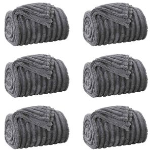 vidaXL Wohndecken 6 stk. Dunkelgrau 200 x 150 cm 4.75 kg Fleece
